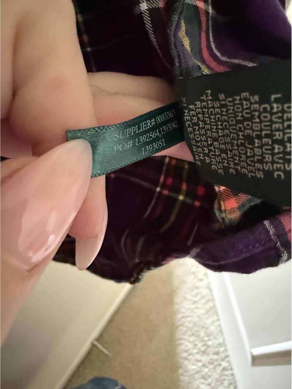 Lauren Ralph Lauren 100% cotton petite large/medium flannel plaid - Picture 4 of 8